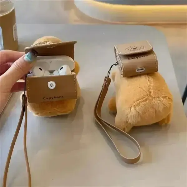 Backpack Capybara Keychain/Earphone Case - Image 2